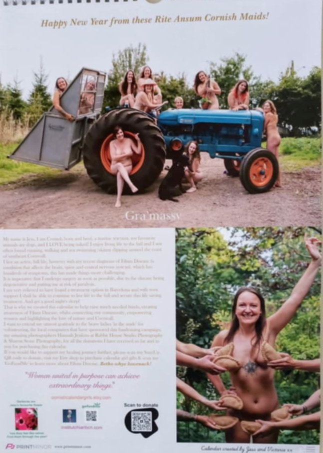 Jessica Riggs with her nude calendar